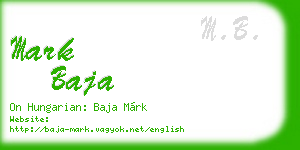 mark baja business card